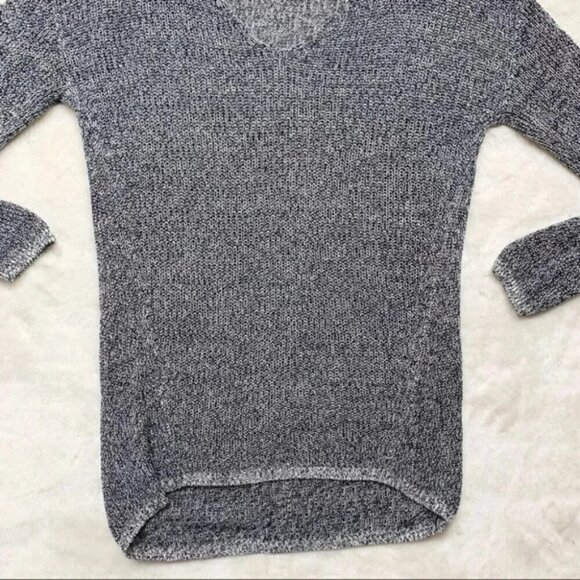 Aritzia Babaton Jarrod Sweater V-neck Long sleeve Grey Knit Heathered XXS - Picture 14 of 16
